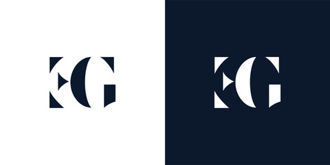 Abstract letter EG logo.