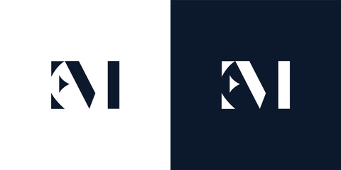 Abstract letter EM logo.