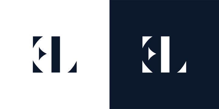 Abstract letter EL logo.