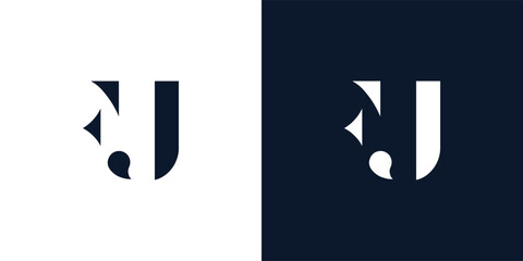 Abstract letter FJ logo.