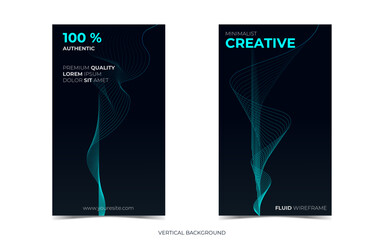 VERTICAL BACKGROUND 12 WITH ABSTRACT FLUID LIGHT WIREFRAME ILLUSTRATION AND CAN USE FOR ANY PURPOSES BOTH DIGITAL OR PRINT