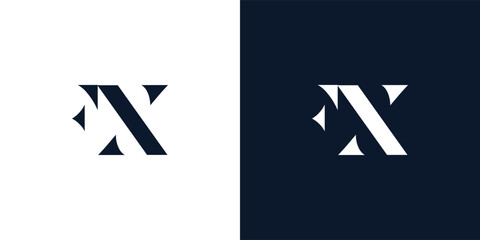 Abstract letter FX logo.