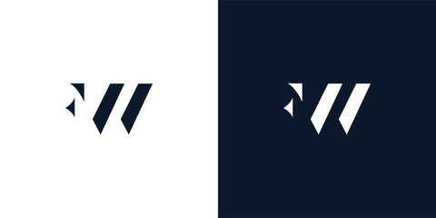 Abstract letter FW logo.