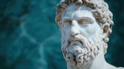 Fototapeta premium ancient marble statue of a bearded man