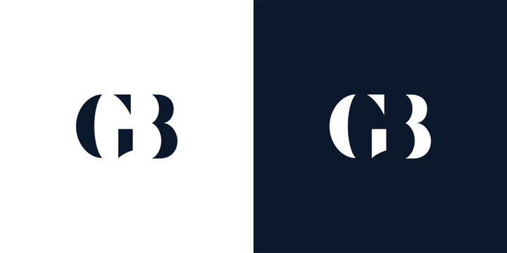 Abstract letter GB logo.