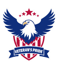 Obraz premium american eagle with flag