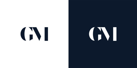 Abstract letter GM logo.