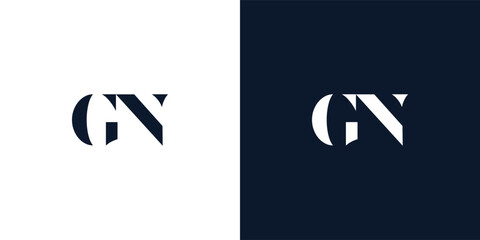 Abstract letter GN logo.