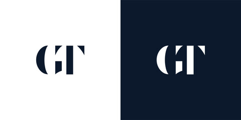 Abstract letter GT logo.