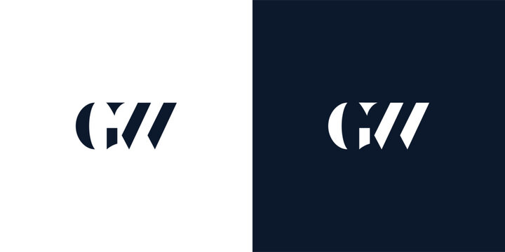 Abstract letter GW logo.