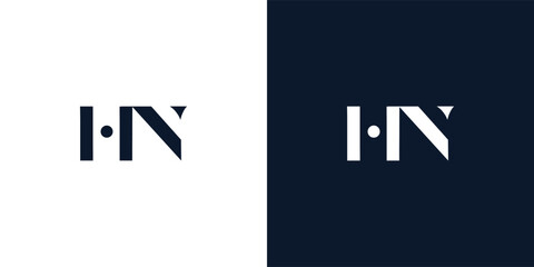 Abstract letter HN logo.