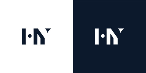 Abstract letter HY logo.