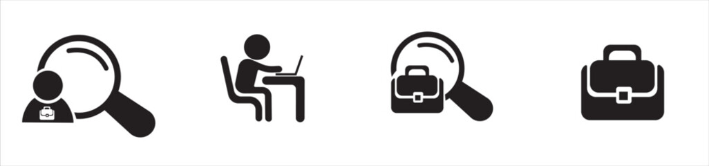 Home office and job related icon set. Home office icons vector illustration