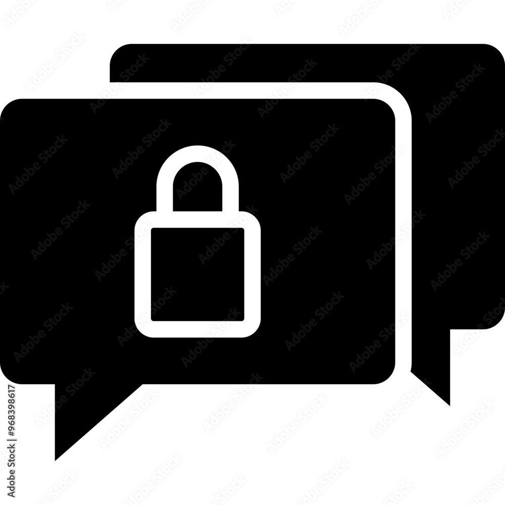 Poster encrypted message icon