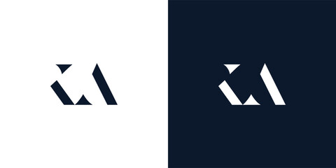 Abstract letter KA logo.