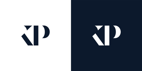 Abstract letter KP logo.