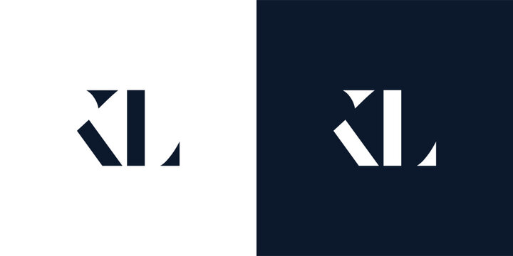 Abstract letter KL logo.