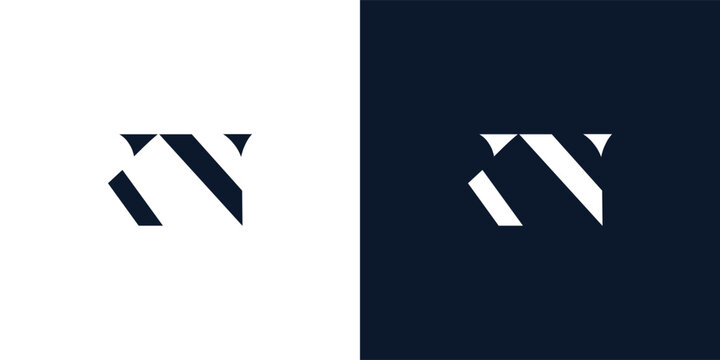 Abstract letter KN logo.