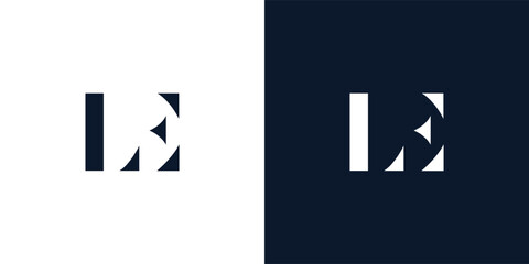 Abstract letter LE logo.