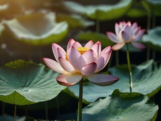 Obraz premium stunning close up photo of lotus flower during the day