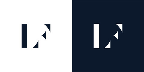 Abstract letter LF logo.