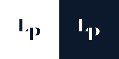 Abstract letter LP logo.