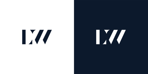 Abstract letter LW logo.
