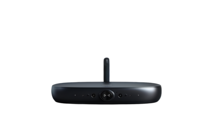 Modern Black Wireless Speaker with Play Button