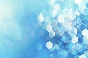Abstract Hexagon Pattern in Soft Blue Tones