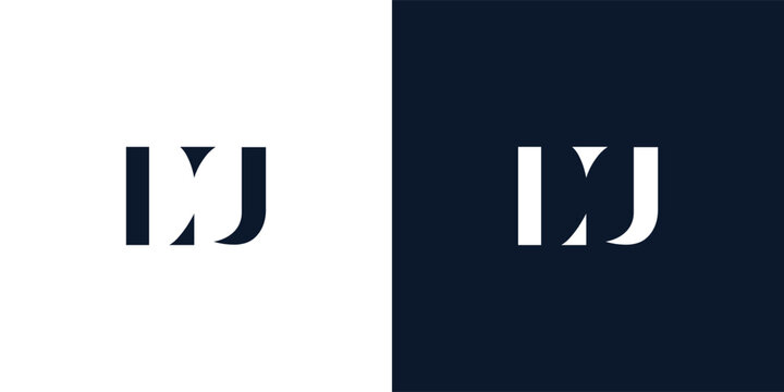 Abstract letter LU logo.