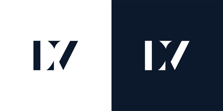 Abstract letter LV logo.