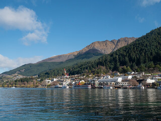 Queenstown across Lake Wakatipu New Zealand