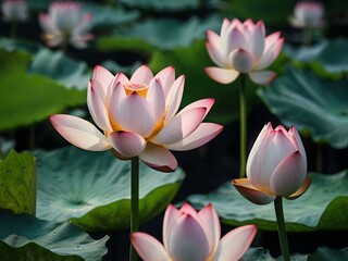 Obraz premium stunning close up photo of lotus flower during the day