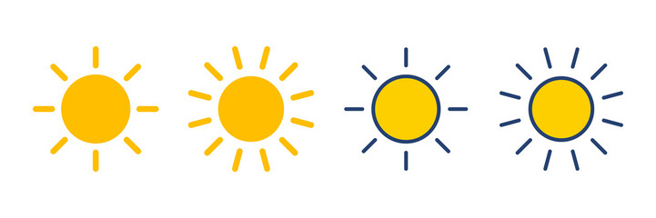 Sun icon vector. Brightness Icon vector