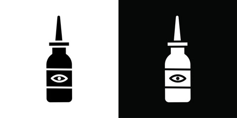 EYE DROP icon Thin line flat illustration