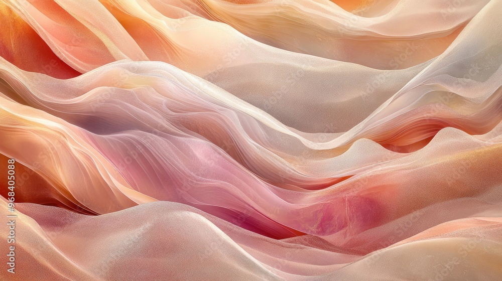 Poster abstract wavy background with pastel colors and smooth lines, soft design for your project