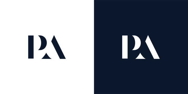 Abstract letter PA logo.