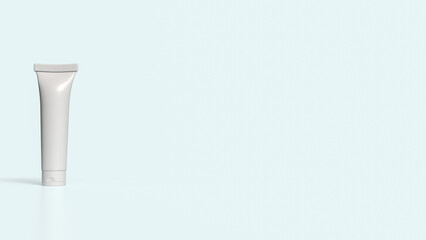 The Cosmetics package on white Background image 3d rendering.