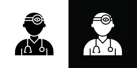 oculist icon Thin line flat illustration