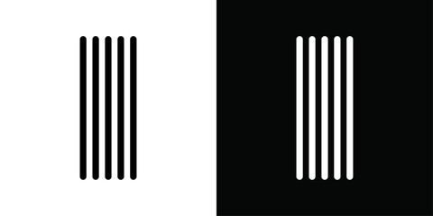 Pillar column icon Thin line flat illustration