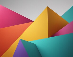 Abstract 3d rendering of a modern geometric background. Minimalistic design for poster, cover, branding, banner, placard. Ai generated image