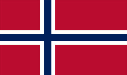 Fototapeta premium The national flag of Norway. An illustration of the Norway flag.