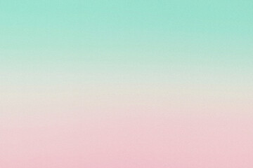 Pastel gradient of light pink and green colors. Abstract horizontal background with noise effect.