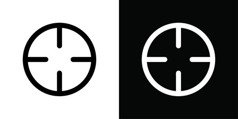 Target, aim, focus icon Thin line flat illustration