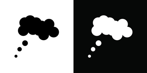 Thinking bubble icon Thin line flat illustration