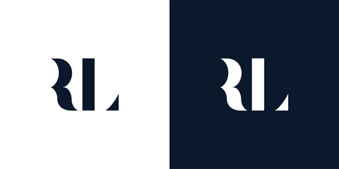 Abstract letter RL logo.