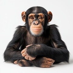 Fototapeta premium Chimpanzee, on white background