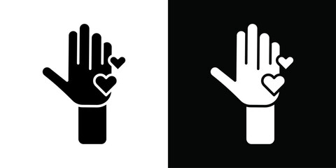 Volunteer icon Thin line flat illustration