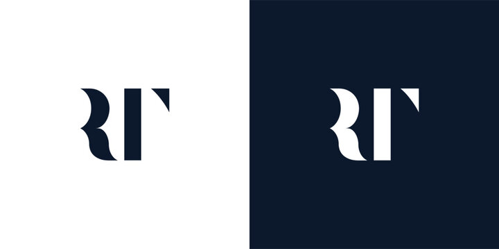 Abstract letter RT logo.