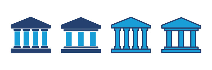 Bank icon vector. bank vector icon, museum, university